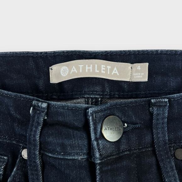 Athleta Sculptek Overdye Dark Wash Skinny Jeans Size 4 - Picture 3 of 9